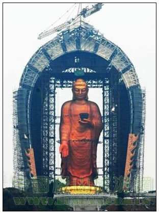 庐山东林寺阿弥陀佛铜像
