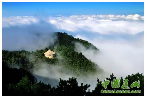 庐山大天池:登圆佛殿 望天上大水池