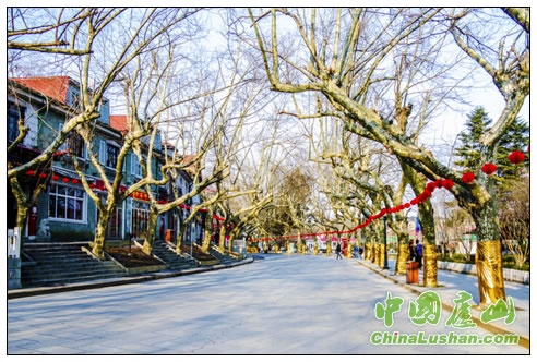 庐山牯岭街张灯结彩喜迎新年