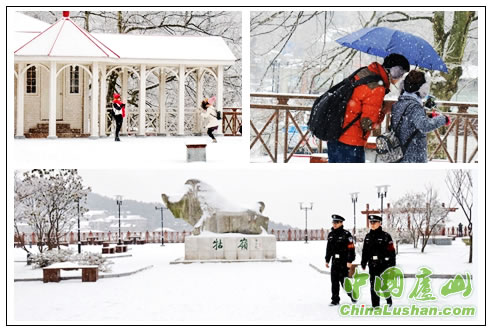 庐山冰雪美景迎游客