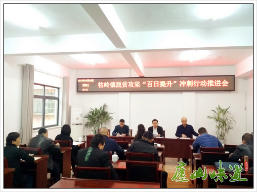 庐山牯岭镇召开脱贫攻坚“百日提升”冲刺行动推进会议