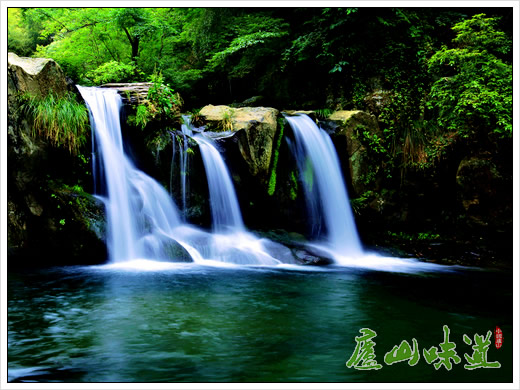 六月的庐山雨水充沛 庐山云雾飞瀑引得游客流连忘返
